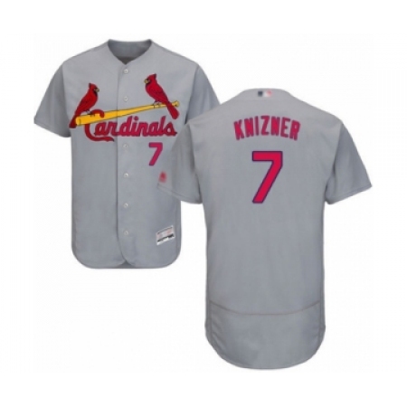 Men's St. Louis Cardinals #7 Andrew Knizner Grey Road Flex Base Authentic Collection Baseball Player Jersey