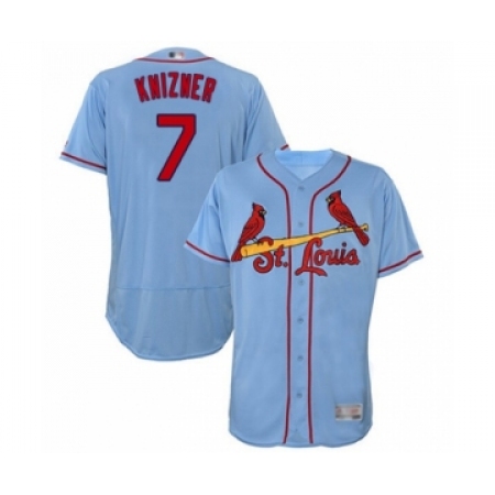Men's St. Louis Cardinals #7 Andrew Knizner Light Blue Alternate Flex Base Authentic Collection Baseball Player Jersey