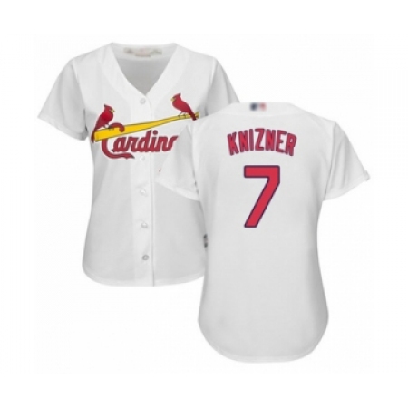 Women's St. Louis Cardinals #7 Andrew Knizner Authentic White Home Cool Base Baseball Player Jersey
