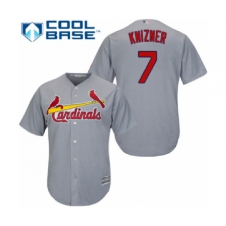 Youth St. Louis Cardinals #7 Andrew Knizner Authentic Grey Road Cool Base Baseball Player Jersey