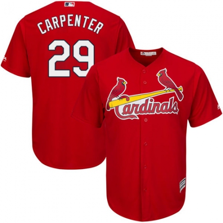Men's Majestic St. Louis Cardinals #29 Chris Carpenter Replica Red Alternate Cool Base MLB Jersey