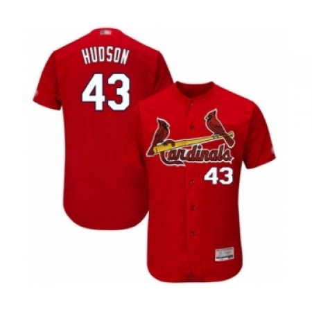 Men's St. Louis Cardinals #43 Dakota Hudson Red Alternate Flex Base Authentic Collection Baseball Player Jersey