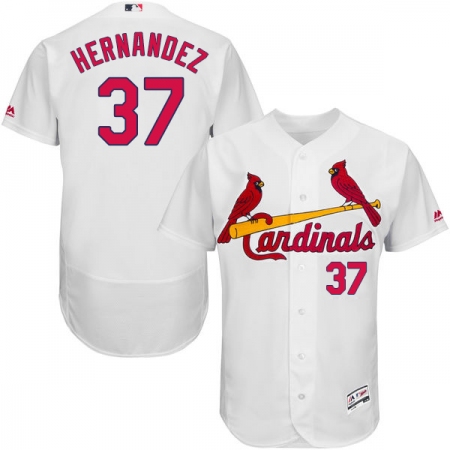 Men's Majestic St. Louis Cardinals #37 Keith Hernandez White Home Flex Base Authentic Collection MLB Jersey