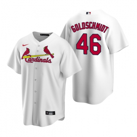 Men's Nike St. Louis Cardinals #46 Paul Goldschmidt White Home Stitched Baseball Jersey